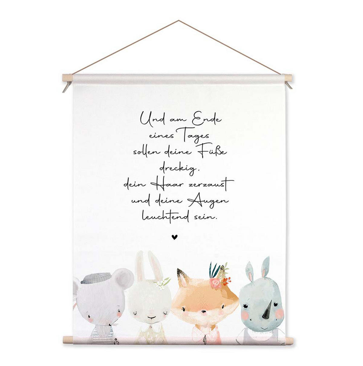 POSTER aus Stoff 40x50 cm Spruch Bild Kinderzimmer - Anthrazit, Textil (40/50/2cm) - artissimo