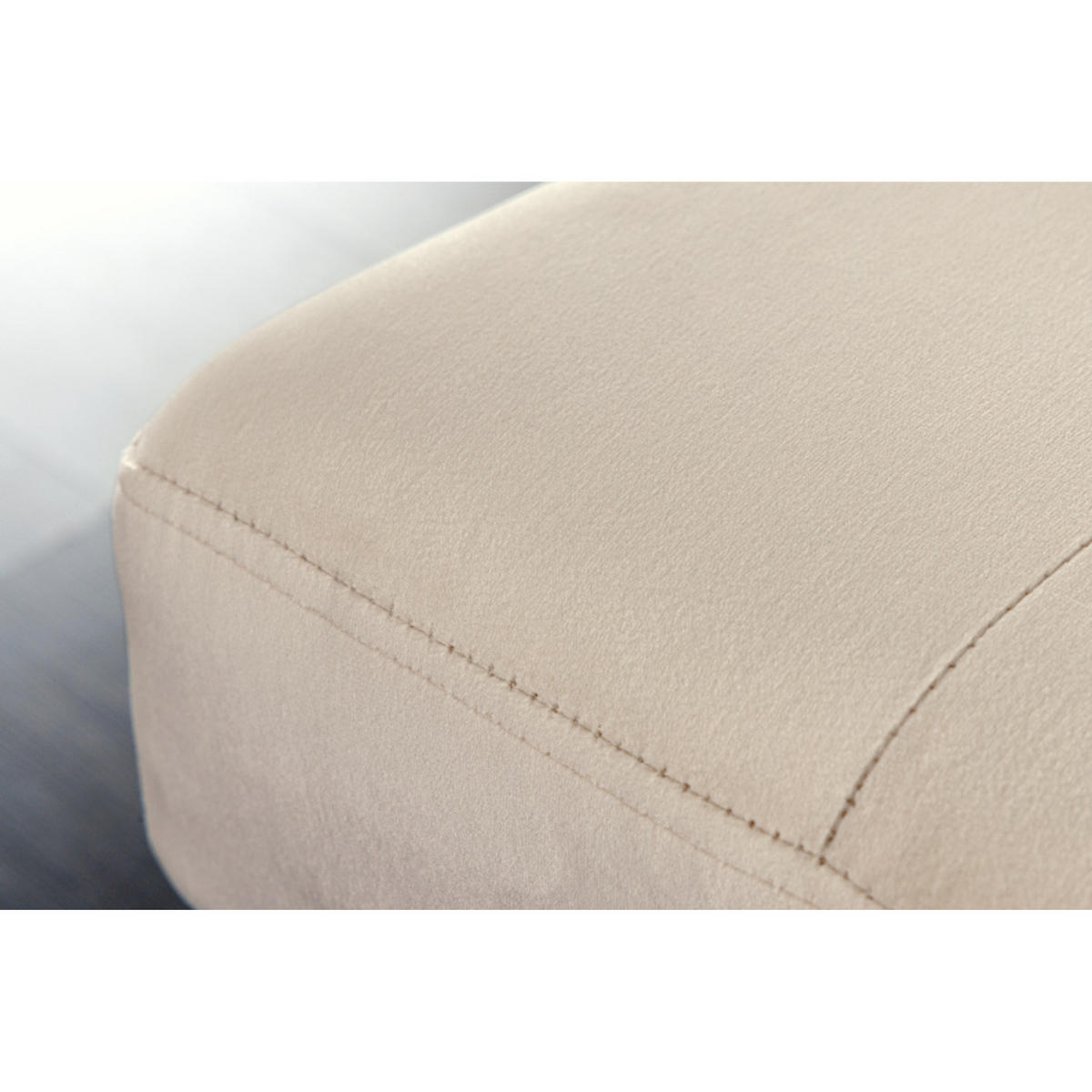 SITZBANK BOUTIQUE Samt Champagner, Schwarze 100 cm - Champagner/Creme, Textil (100/45/35cm) - riess-ambiente