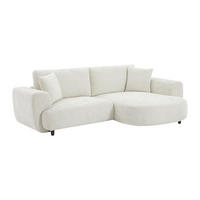 ECKSOFA - Ecke rechts - Strukturstoff - Beige - RULAMA - Beige, Textil (250/154cm) - Vente-Unique