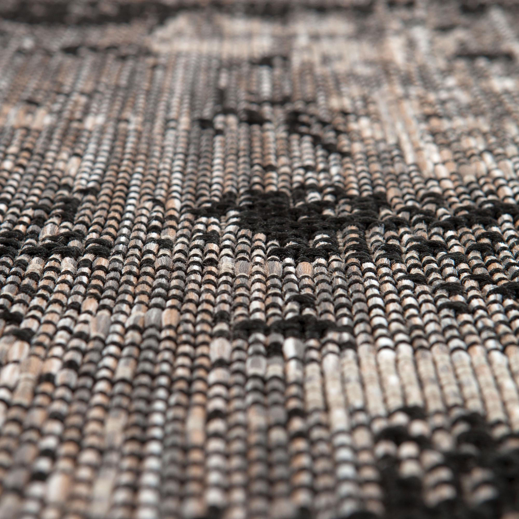 OUTDOOR-TEPPICH Catania 2 schwarz durchmesser 160 cm - Schwarz, Textil (160/160cm) - Vivaraise