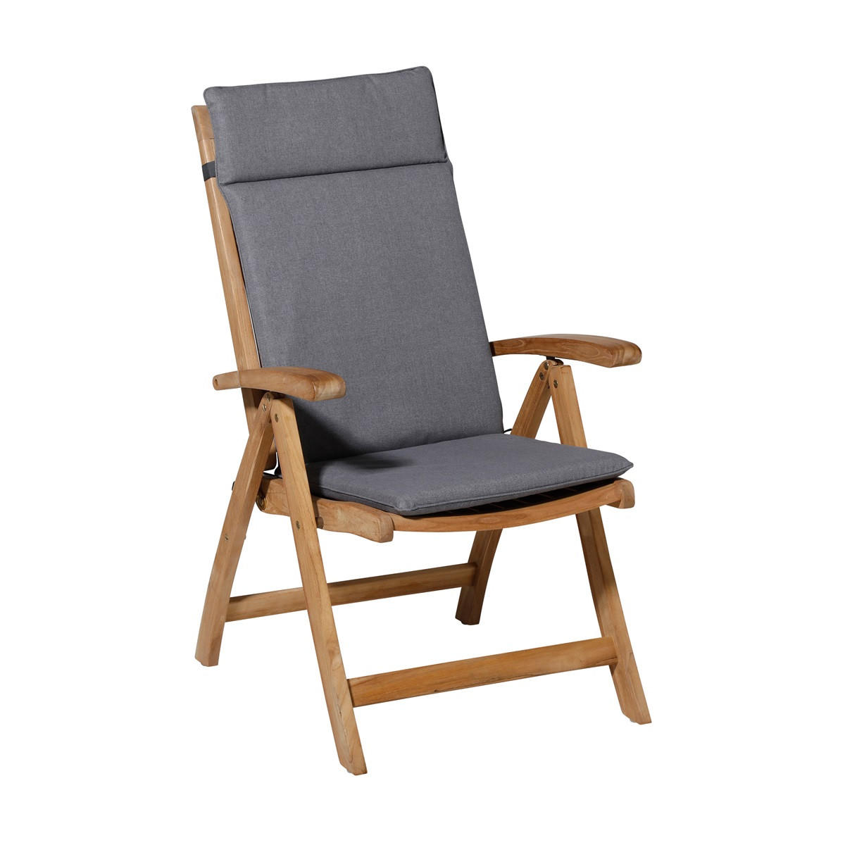 GARTENSTUHLKISSEN Oxford 120/50 cm 4er-Set - Grau, Textil (50/8/120cm) - Madison