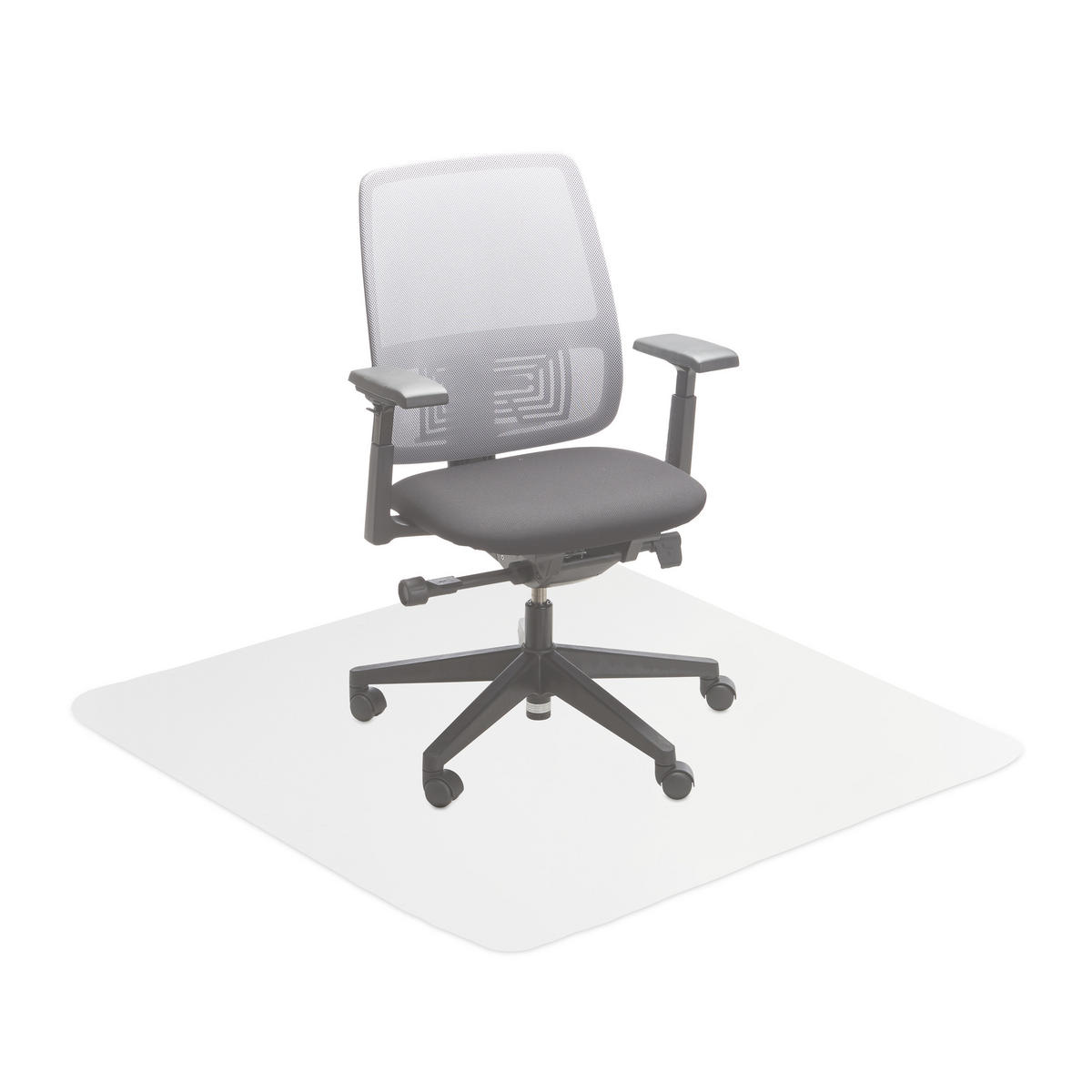 BODENSCHUTZMATTE - Transparent, Kunststoff (120/120cm) - Relaxdays