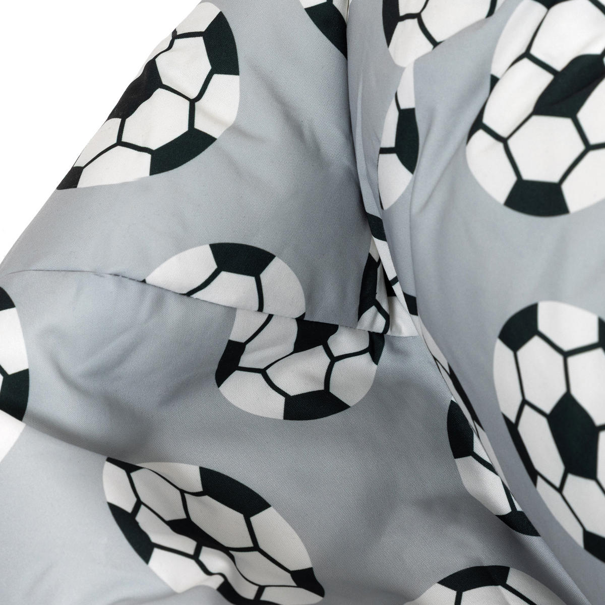 KINDERSITZSACK Fußball Druck - Schwarz, Textil (53/50/53cm) - icon