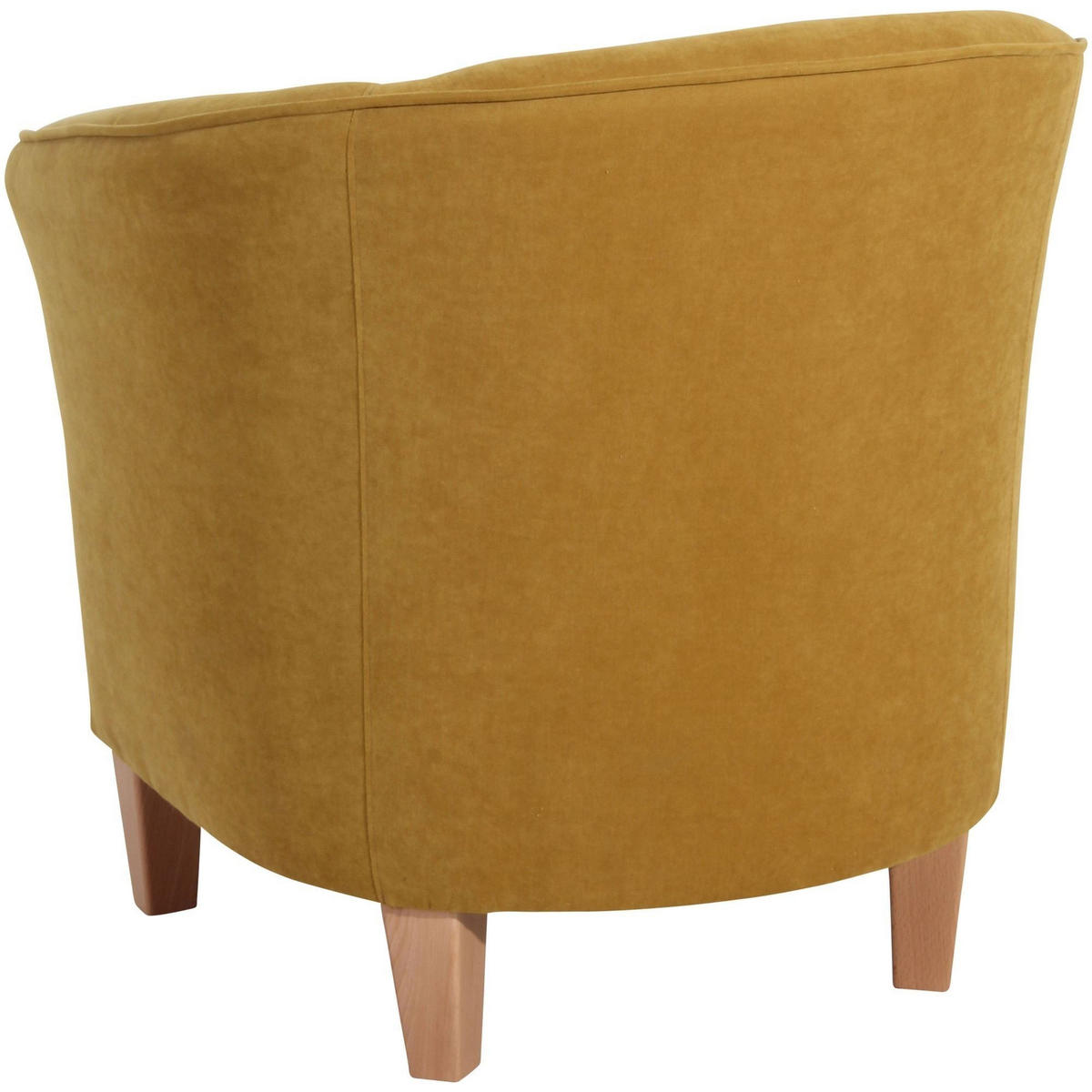 SESSEL Karine Bezug Veloursstoff Buche natur / mais - Gelb, Kunststoff (70/74/70cm) - 58aufmkessel