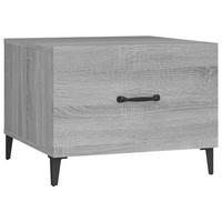 COUCHTISCH mit Metallbeinen Grau Sonoma 50x50x40 cm - Grau, Holzwerkstoff (50/50/40cm) - furnicato