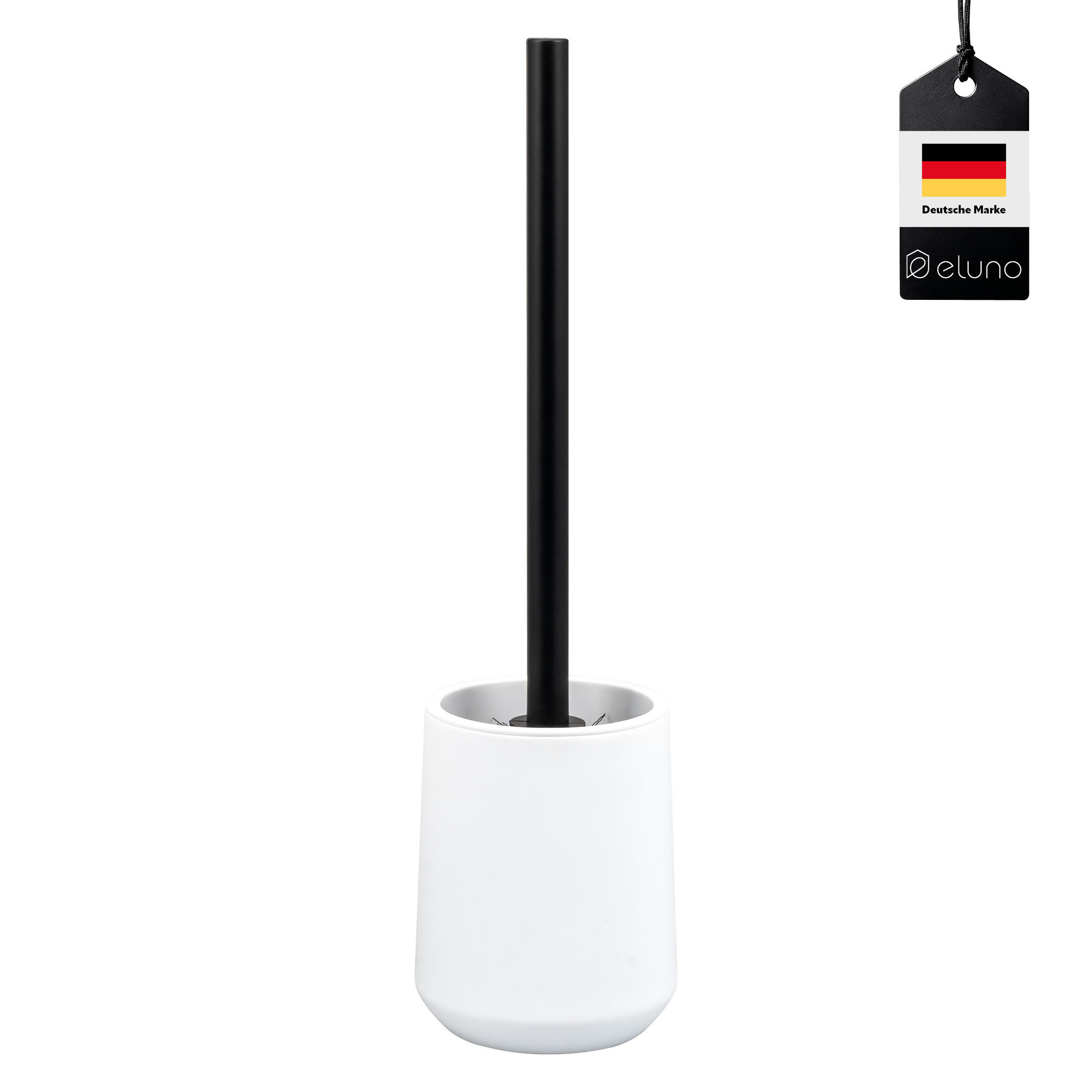 WC-GARNITUR TESERO, Kunststoff, weiß - Weiß, Kunststoff (10.5/39.5/10.5cm) - eluno