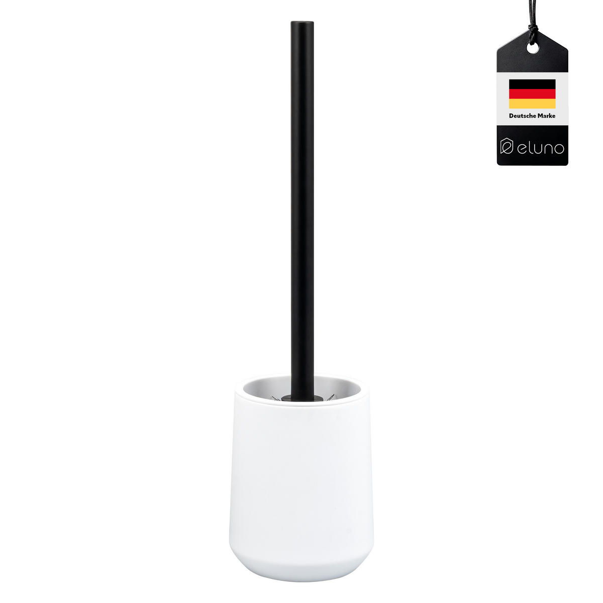 WC-GARNITUR TESERO, Kunststoff, weiß - Weiß, Kunststoff (10.5/39.5/10.5cm) - eluno