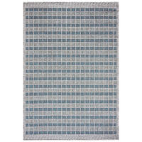 KOBEREC Venkovní Totana Niebla Mazovia 200x300cm Grafitový Modrý Kostkovaný Krátký Vlas - antracitová, textil (200/300cm) - Mazovia