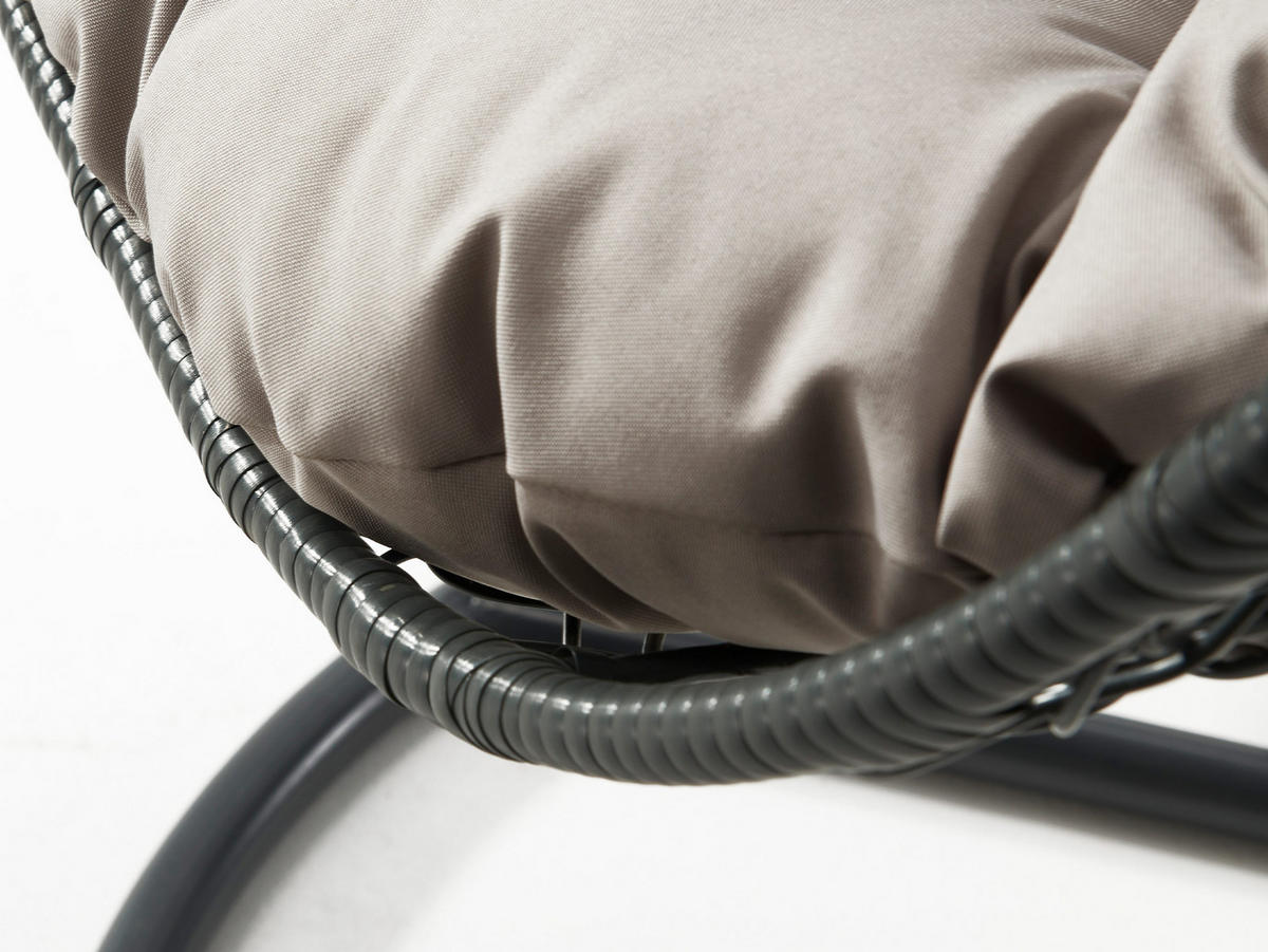 HÄNGESESSEL Fogo - Grau, Metall (90/195/95cm) - MIRJAN24