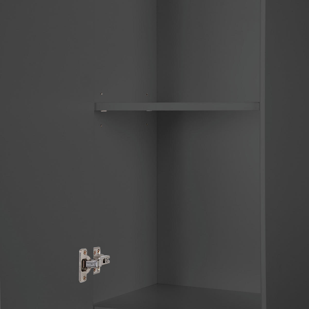 HOCHSCHRANK - Eichefarben/Grau, Holz/Holzwerkstoff (40/195/32cm) - home24