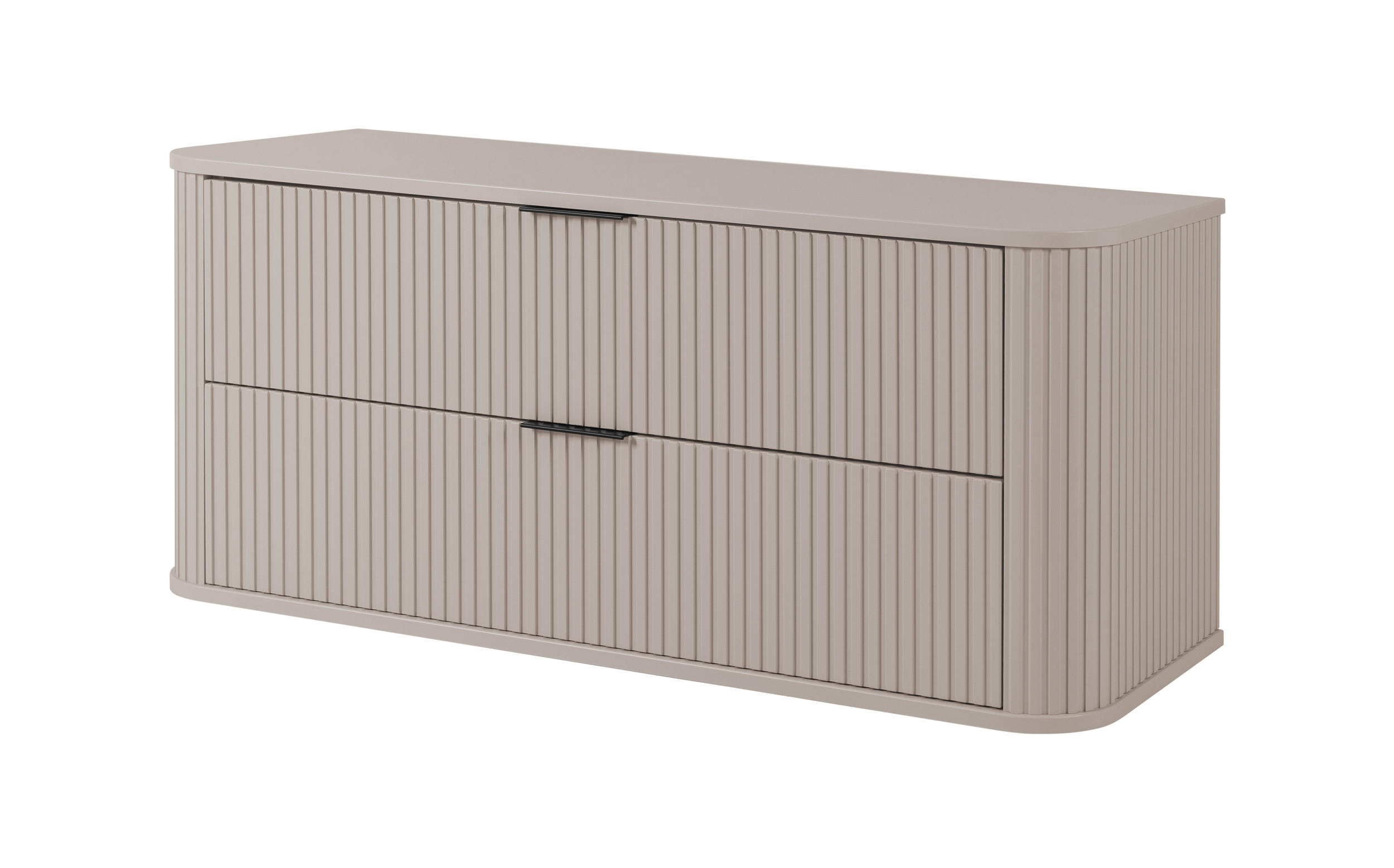 BADEZIMMERSCHRANK, Kaschmir, 41,5 x 120 x 51,7 cm, Schwarze Griffe - Kaschmir/Schwarz, Holzwerkstoff/Kunststoff (120/51.7/41.5cm) - 3XE LIVING