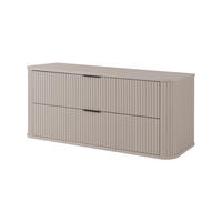 BADEZIMMERSCHRANK, Kaschmir, 41,5 x 120 x 51,7 cm, Schwarze Griffe - Kaschmir/Schwarz, Holzwerkstoff/Kunststoff (120/51.7/41.5cm) - 3XE LIVING