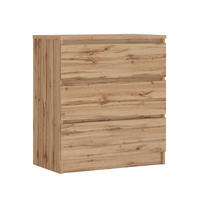 KOMMODE 3 Schubladen, Farbe: Wotan-Eiche, 78 x 70 x 39 cm - Eiche Wotan, Holzwerkstoff (70/78/39cm) - 3XE LIVING
