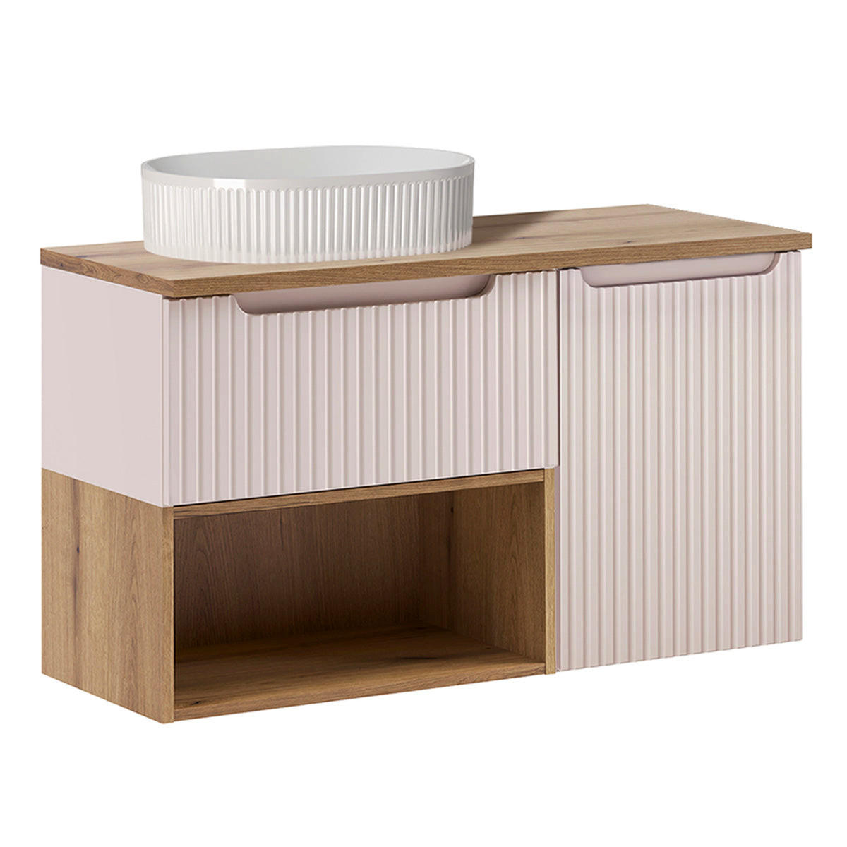 WASCHTISCH 100.4cm Riva Kaschmir - Beige, Holzwerkstoff (100.4/60/40cm) - Petits-meubles