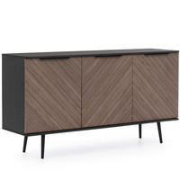 KOMMODE LANDI,Schwarz/Braun - Schwarz/Braun, Holzwerkstoff (150/80/41cm) - KONSIMO®