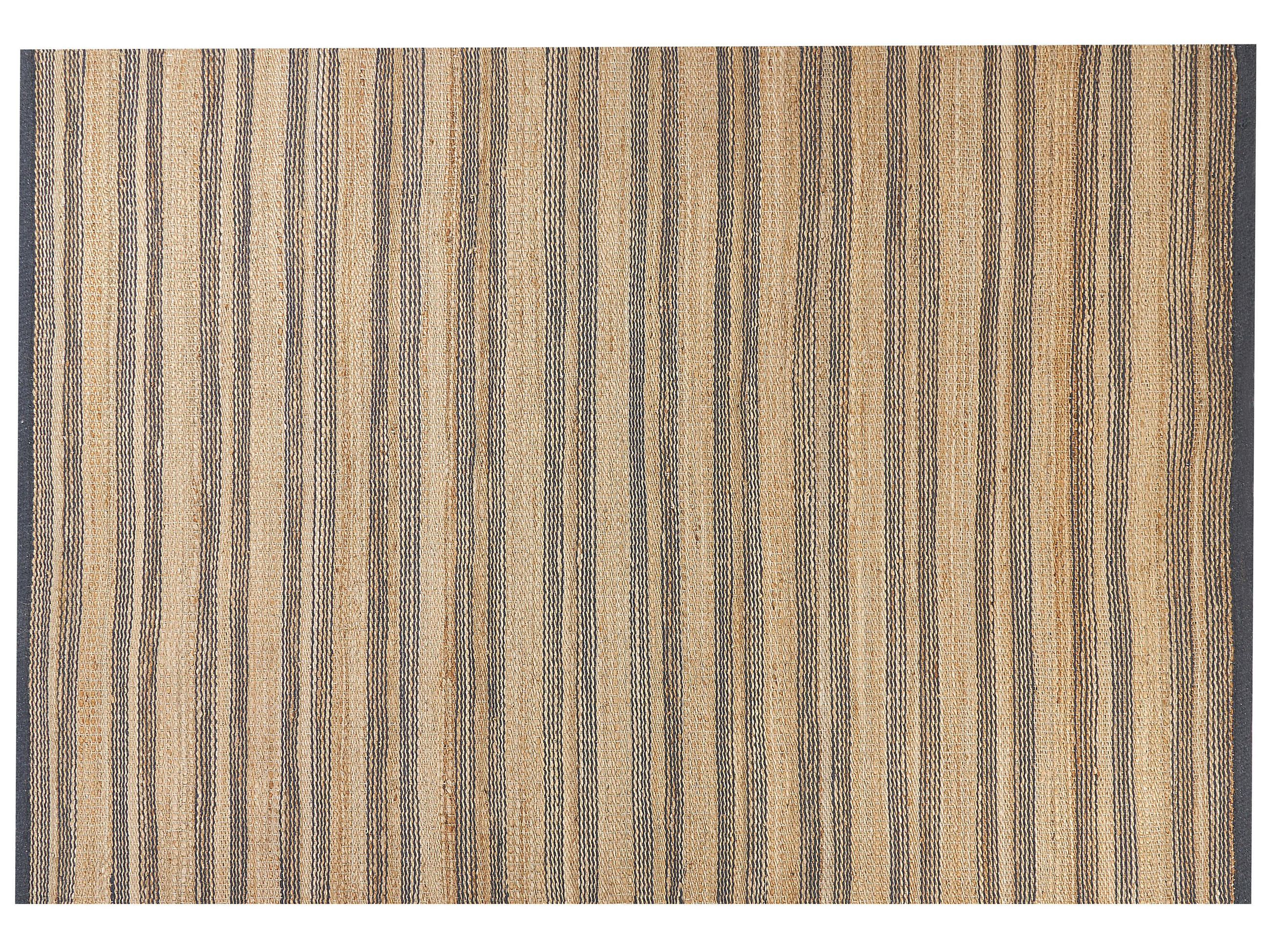 TEPPICH geflochten Budho 230/160 cm - Grau, Naturmaterialen (160/230cm) - Beliani