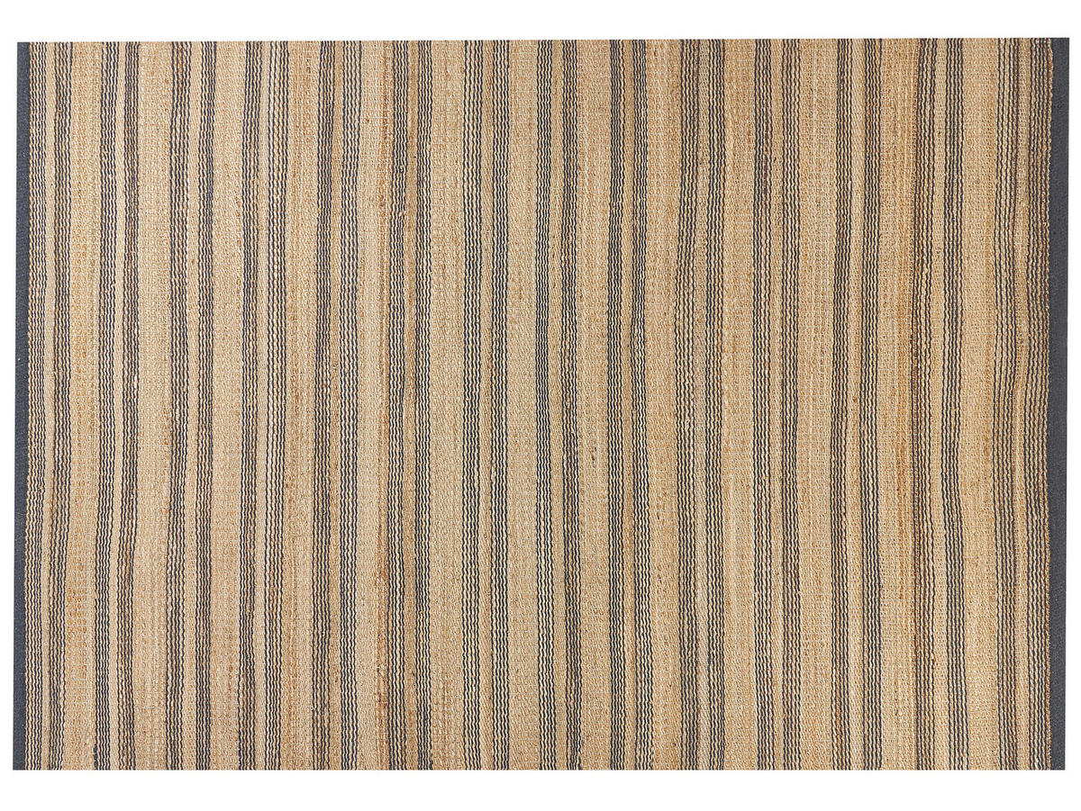 TEPPICH geflochten Budho 230/160 cm - Grau, Naturmaterialen (160/230cm) - Beliani