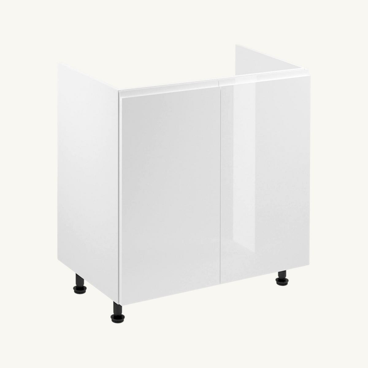 INSELKÜCHE-KÜCHENZEILE 420 cm Glanzia – KU-S15 – Weiß / Grau – Hochglanz - Weiß Hochglanz, Holzwerkstoff (420/212/60cm) - hi-markt