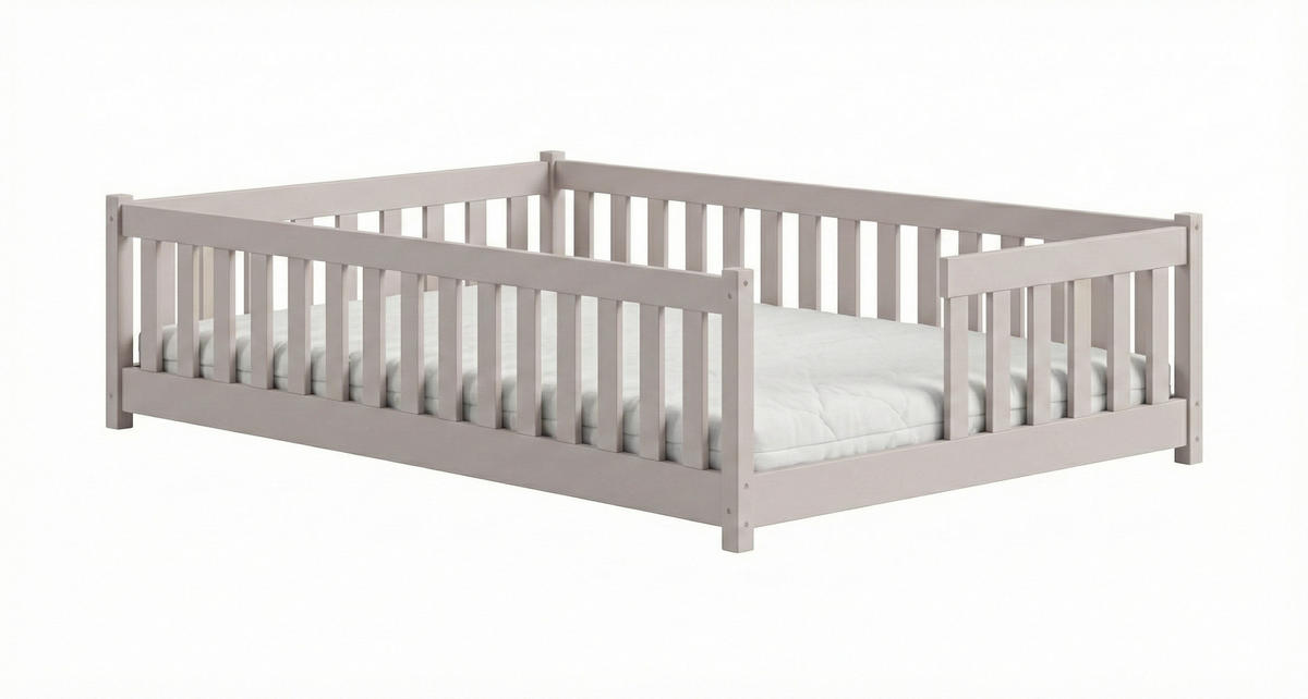 BODENBETT 140x200 cm in Kaschmir - Kaschmir, Holz (140/200cm) - Kids Collective