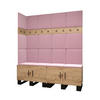 GARDEROBEN-SET 196/168/45,6 - Pink/Schwarz, Holz/Kunststoff (168/196/45.6cm) - Abiks Möbel