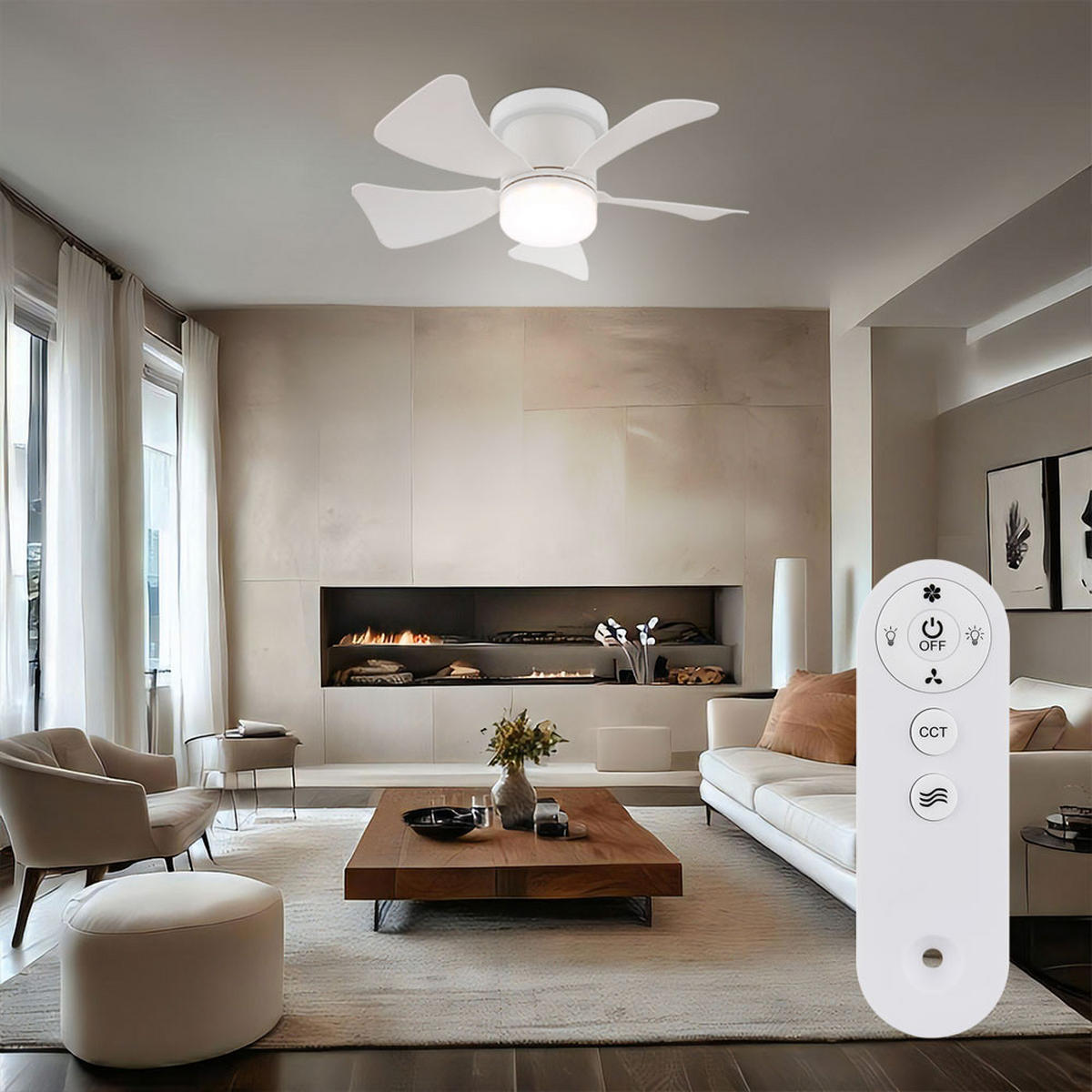 LED DECKENLEUCHTE HINES Weiß Kunststoff - Weiß, Metall (40.6/40.6/12.6cm) - Globo Lighting