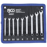 RING-MAULSCHLÜSSEL-SATZ SW 4-10 mm 9-tlg. - Multicolor, Kunststoff (300/230/25cm) - BGS technic