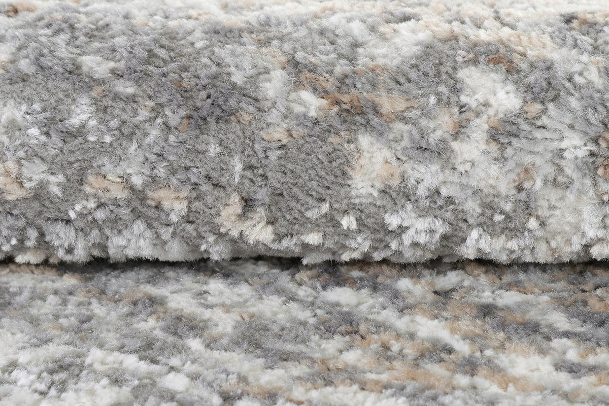 TEPPICH VALLEY Hellgrau Rund 160/160 cm - Hellgrau, Textil (160/160cm) - Tapiso