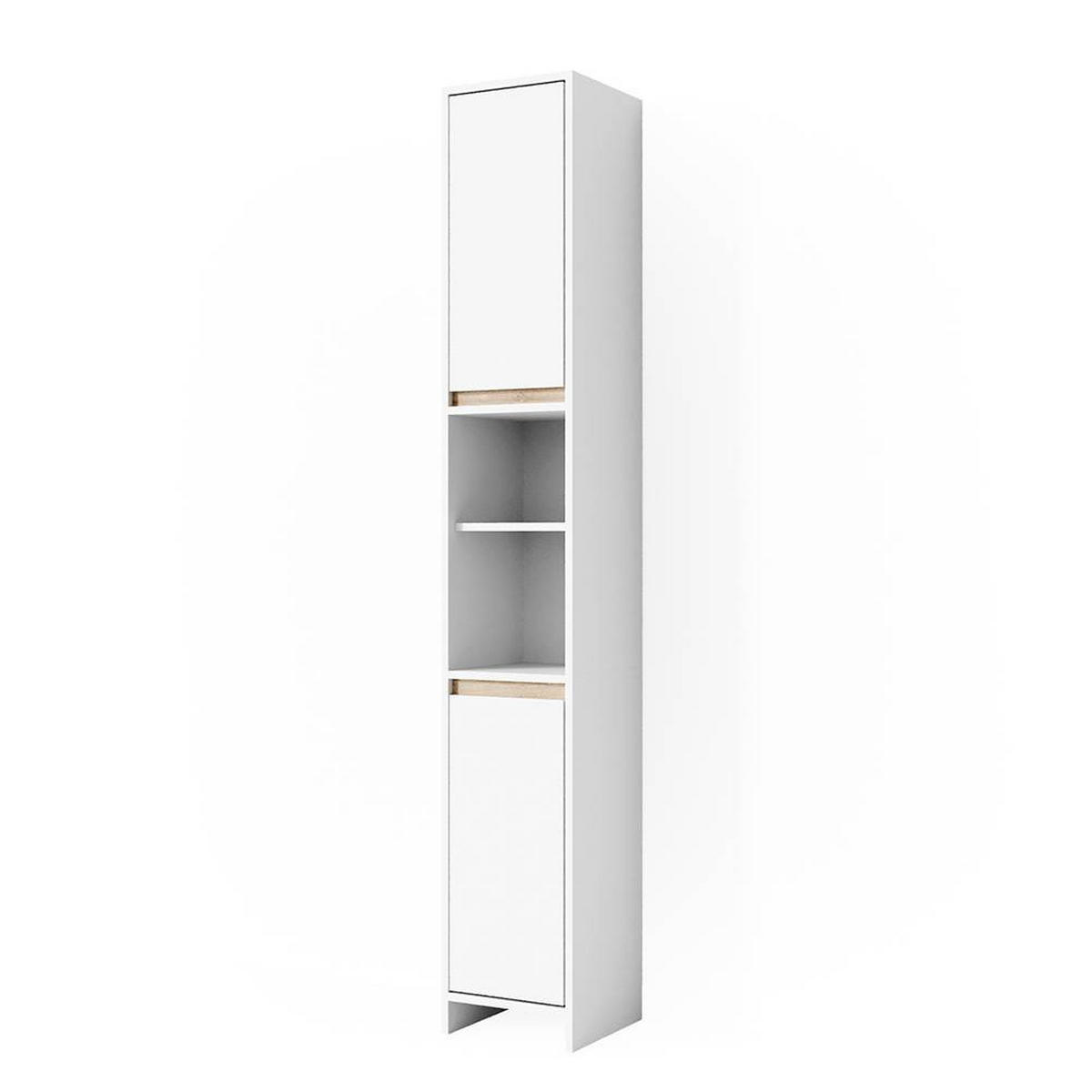 BADSCHRANK Emma Weiß/Sonoma 30 x 190 cm - Weiß/Sonoma Eiche, Holzwerkstoff (30/190/30cm) - Vicco