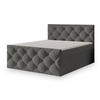 BOXBETT ROVARI 160x200 cm mit Matratze und Topper - Grau - Grau, Holz (160/200cm) - MASSENO