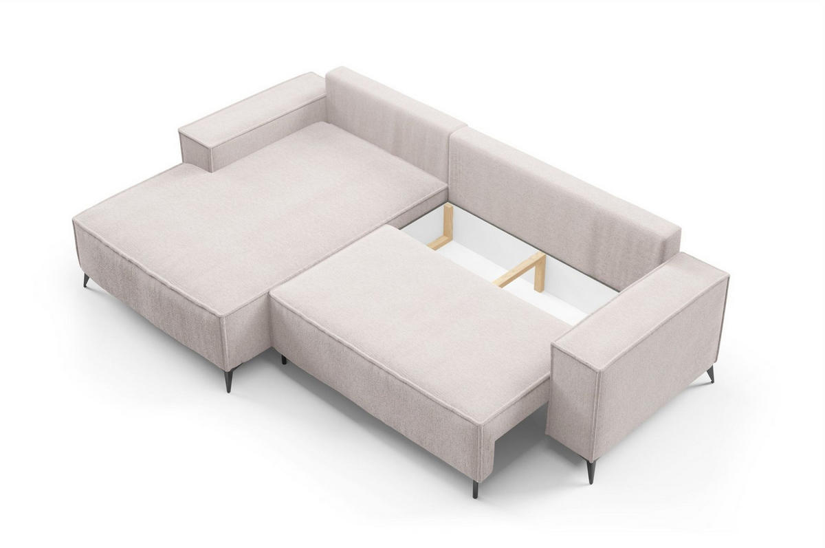 ECKSOFA Fiore - Altrosa, Holzwerkstoff/Textil (294/185cm) - Fun Möbel