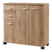 SIDEBOARD Crimla - Eichefarben, Holzwerkstoff (80/76/28cm) - [en.casa]