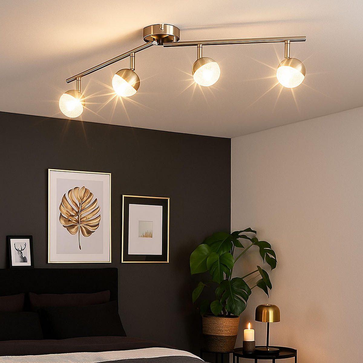 LED DECKENLEUCHTE Silber mit beweglichen Spots - Silberfarben, Metall (78/17/9cm) - Wofi