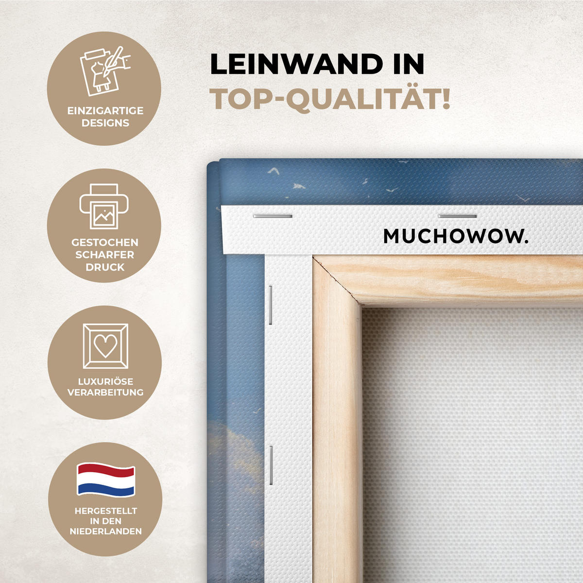 LEINWANDBILD Baum - Jahreszeiten - Winter - Landschaft Deko Wohnzimmer 20x30 cm - Multicolor, Textil (20/30cm) - MuchoWow