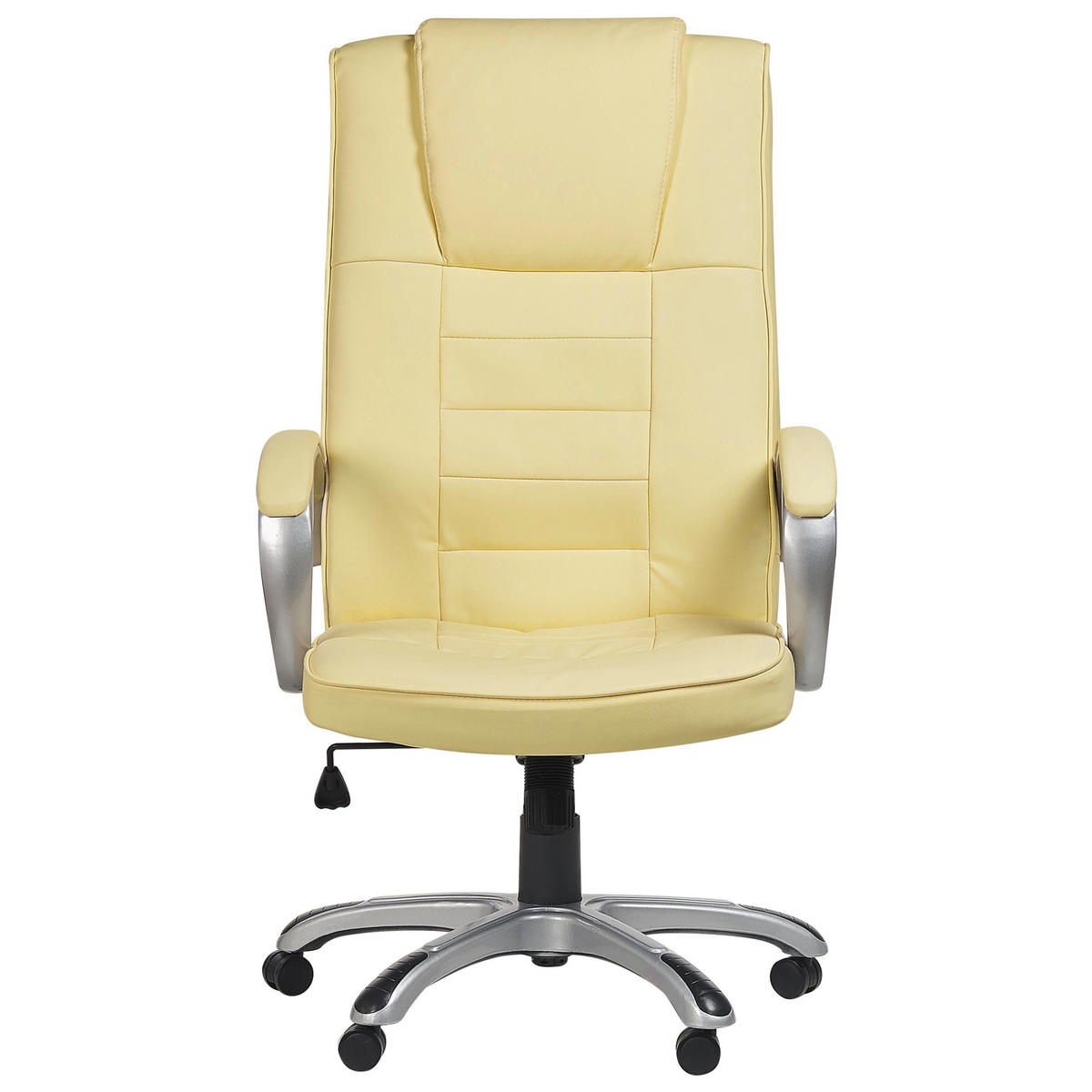 BÜROSTUHL Kunstleder Beige Grandeur II - Beige, Textil/Metall (53/127/73cm) - Beliani