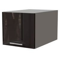 AUFSATZSCHRANK Essen W6B/40 Schwarz Hochglanz / Grau Matt 40 / 59 / 36cm - Schwarz Hochglanz/Schwarz, Holz/Holzwerkstoff (40/59/36cm) - Feldmann-Wohnen