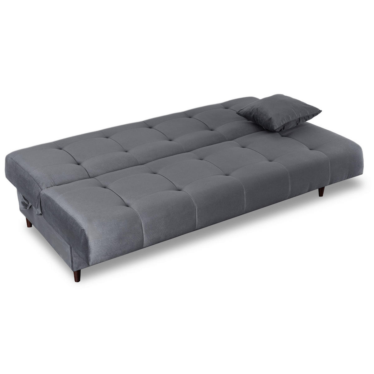 SCHLAFSOFA LIMA ausziehbar Zweisitzer Grau - Grau, Holz/Textil (186/95/84cm) - makarowski meble