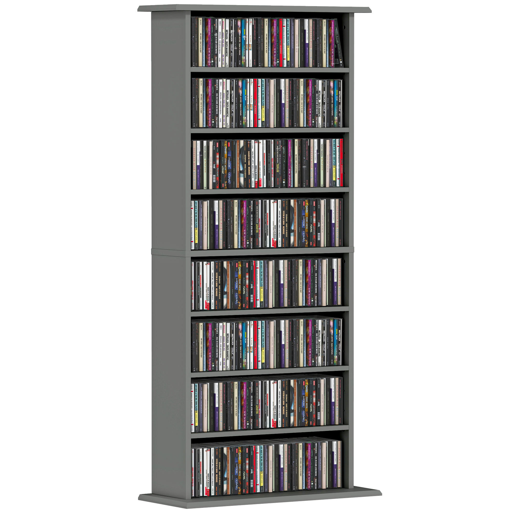 CD-REGAL DE-14503 8 Fächer, verstellbare Böden Grau - Grau, Holzwerkstoff (24/126.3/58cm) - ComfortXL