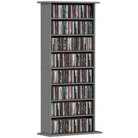 CD-REGAL DE-14503 8 Fächer, verstellbare Böden Grau - Grau, Holzwerkstoff (24/126.3/58cm) - ComfortXL