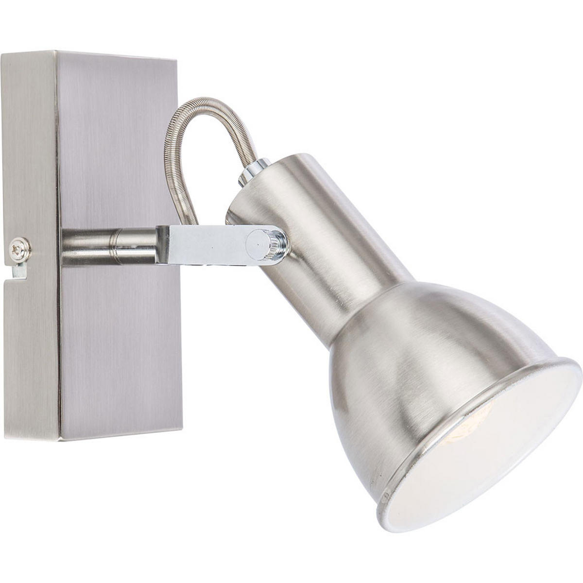 WANDLEUCHTE Metall Silber beweglicher Spot - Silberfarben, Metall (8/15.5/14cm) - Globo Lighting