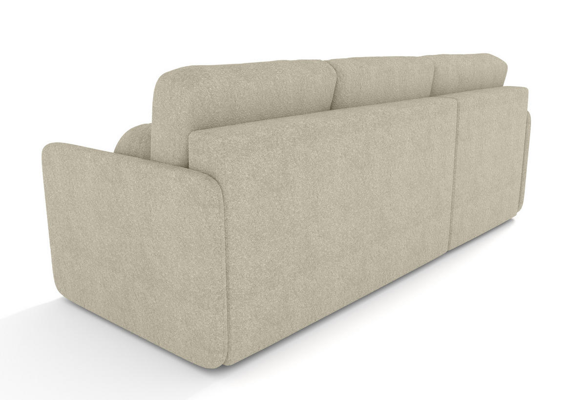 ECKSOFA MONDI Beige - Beige/Schwarz, Kunststoff/Textil (212/142cm) - Luxkor24