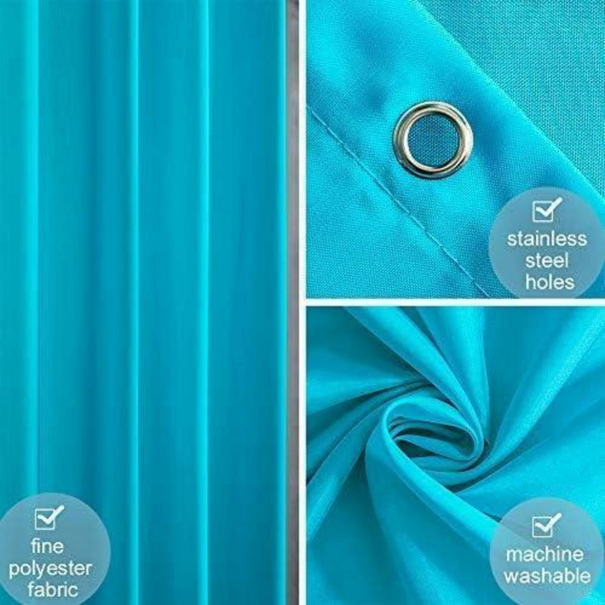 DUSCHVORHANG Textil Aquamarine 120 x 200 cm - Türkis, Textil (120/200cm)