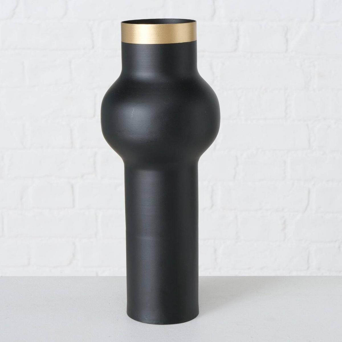 VASE Varnjo 30 cm - Schwarz, Metall (30cm) - Boltze Home