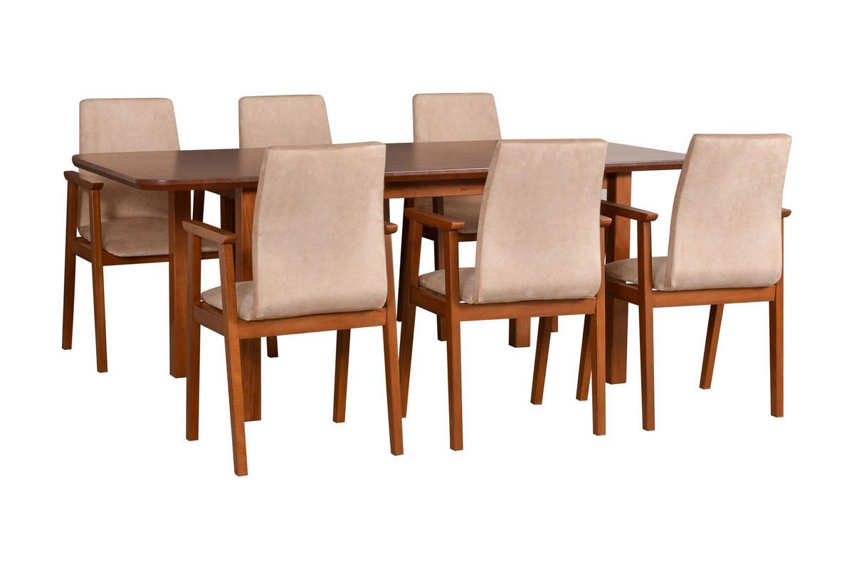STUHL 2er Set SESSEL 1, kastanie, inari 23 - Kastanienfarben/Bronzefarben, Holz (52/91/41cm) - Leaf Design