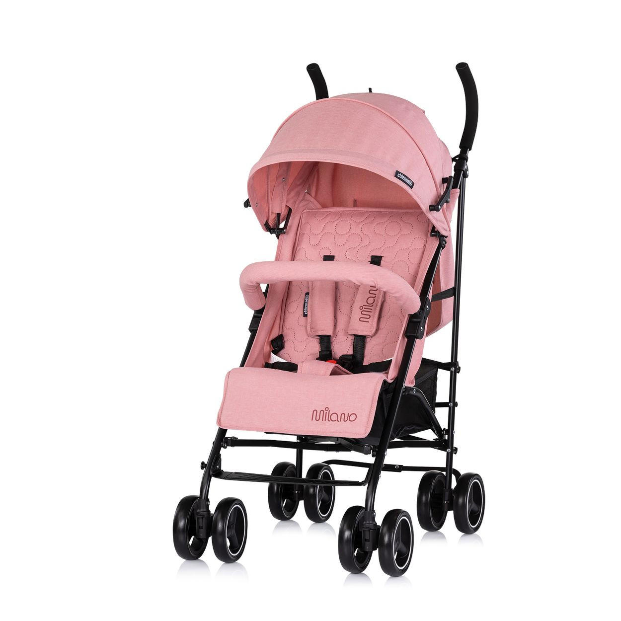 BUGGY Milano pink Buggy bis 22 kg, Rückenlehne verstellbar, faltbar - Pink, Metall (60/49/105cm) - Chipolino