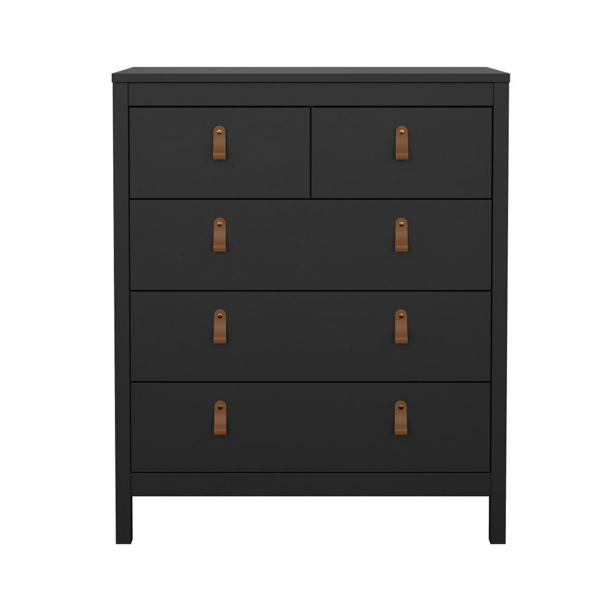 KOMMODE, Madrid, Schwarz, Melamin., 83 x 39 x 99 cm - Schwarz, Holzwerkstoff (83/99/39cm) - ebuy24