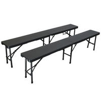 BIERBANK 2er Set klappbar wetterfest 8 Personen Kunststoff Schwarz - Schwarz, Kunststoff (180/43/43cm) - CHEFGASTRO