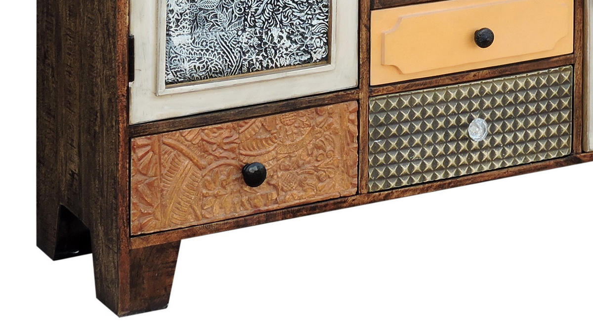 SIDEBOARD Ivar Holz Mehrfarbig 111x125x35cm - Multicolor, Holz (125/111/35cm) - DELUKE