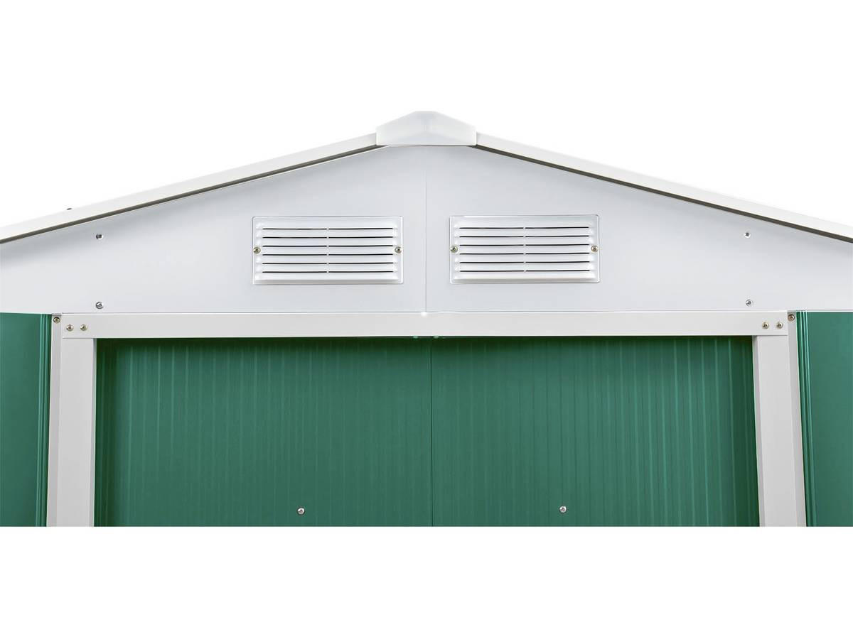 METALL-GARTENHAUS rosas Grün - Grün, Metall (277/202/255cm) - Habitat Garten