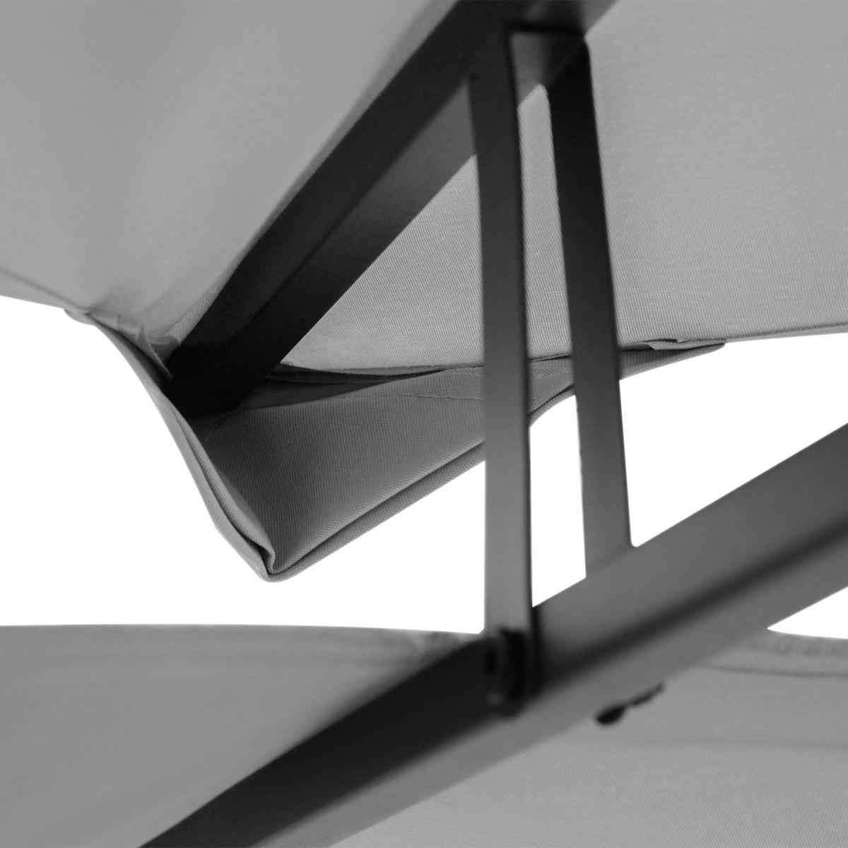 ERSATZDACH Pavillondach, Polyester, Hellgrau - Hellgrau, Kunststoff (400/20/300cm) - Outsunny