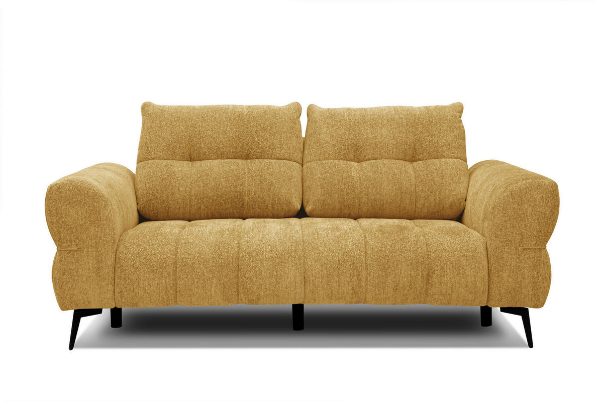 SOFA SALVINI 2,5-Sitzer, gelb - Gelb, Holz/Textil (206/88/99cm) - Courtois Laville